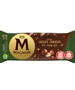 מגנום בטעם חמאה חומה עם ציפוי שוקולד ואגוזי לוז